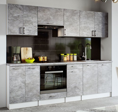Küchenzeile 240 leco beton - 240,